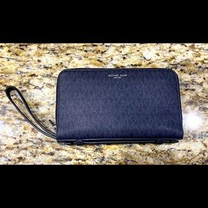Michael Kors Double Zip Organizer XL Continental Wallet Black